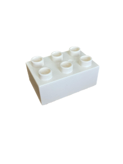 Lego® Duplo® kostka bílá 2x3